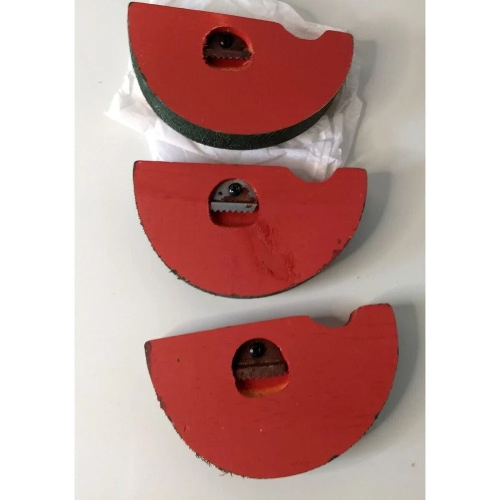 Wooden WATERMELON Slices Hanging Wall Decor Vintage HomeCo Summer Farmhouse‎ NEW